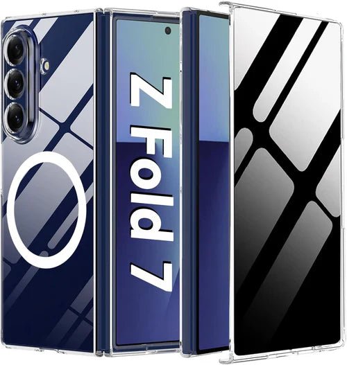Galaxy Z Fold 7 clear privacy case with MagSafe and screen protection - Gorilla Cases