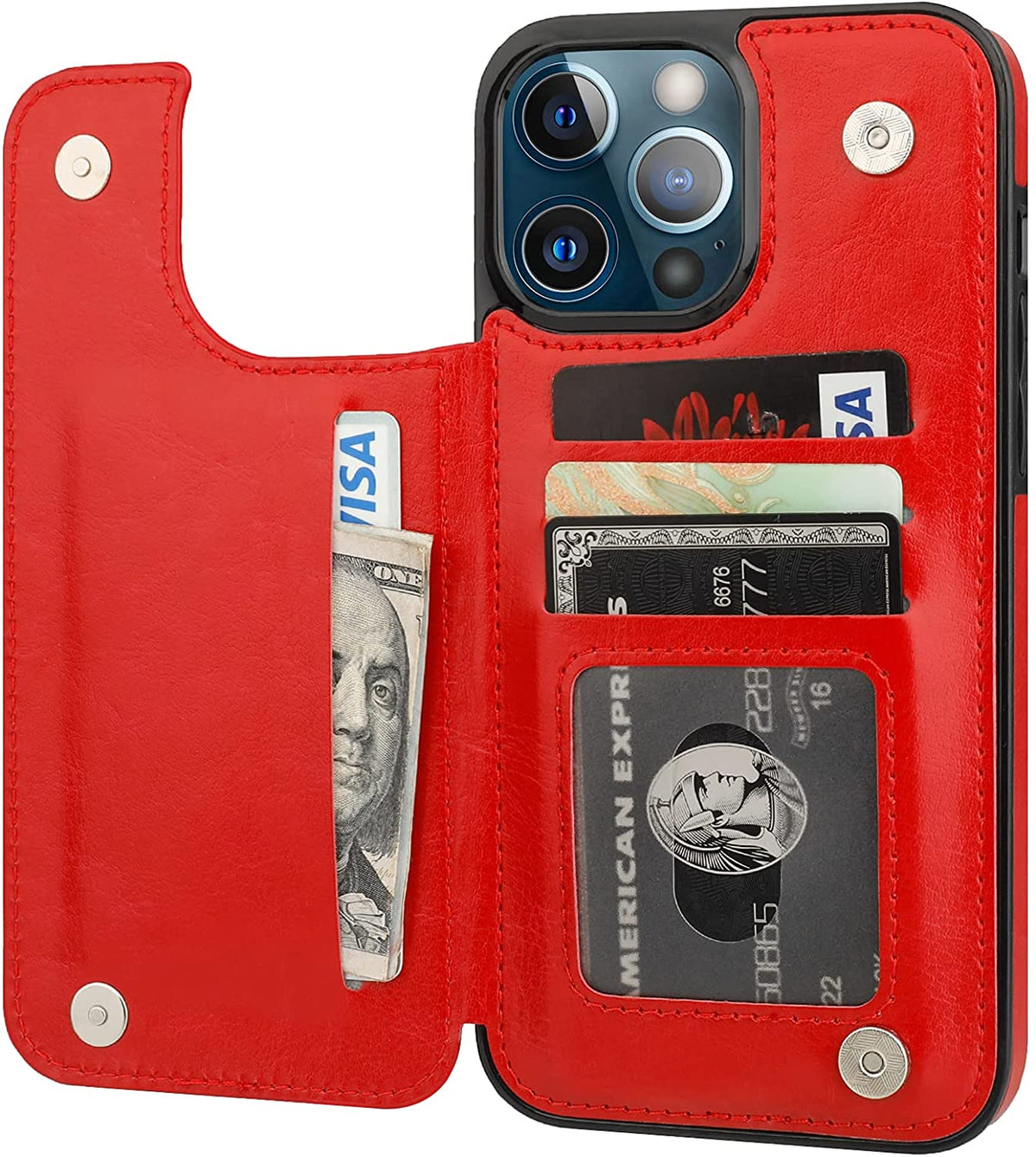 Best iPhone 13 Pro Max wallet case 2026 leather card holder folio from Gorilla Cases