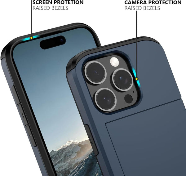 iPhone 16 Case Holder with Hidden Card Slot – Heavy Duty Wallet Case with Big Storage Power - Gorilla Cases
