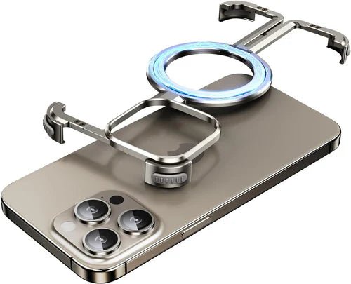 iPhone 16 Pro Max Bumper Case Invisible Magnetic Natural Titanium - Gorilla Cases