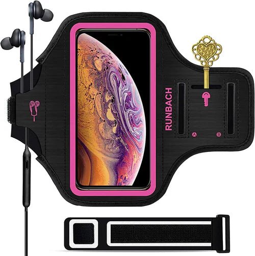 iPhone 16 Pro Max Running Exercise Armband with Card Slot – Black - Gorilla Cases