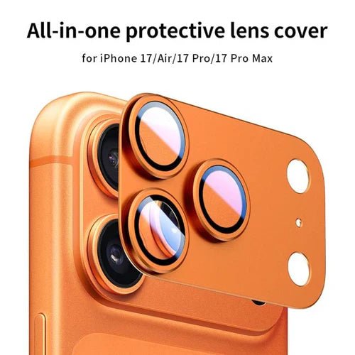 iPhone 17 Pro Max Orange  Armor Metal Lens Protector | Full Coverage Film - Gorilla Cases