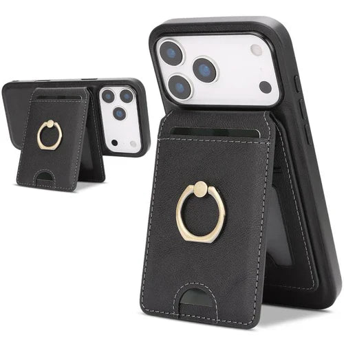 iPhone 17 Strong MagSafe ring magnetic card bag holder leather case - Gorilla Cases
