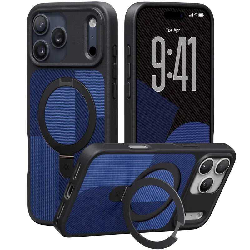 iPhone 18 Pro Magnetic Ring Kickstand Shockproof Case (Blue): Grip, Stand & MagSafe - Gorilla Cases