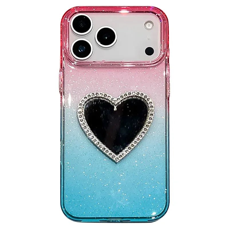 iPhone 18 Pro Max Heart Mirror Glitter Case: Big-Screen Glam with a Mirror Accent - Gorilla Cases