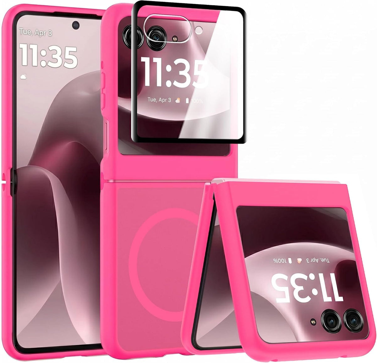Moto Razr 2026 Slim Hard Case - Hot Pink Matte 2026: Ultra-Thin Minimalist Profile - Gorilla Cases