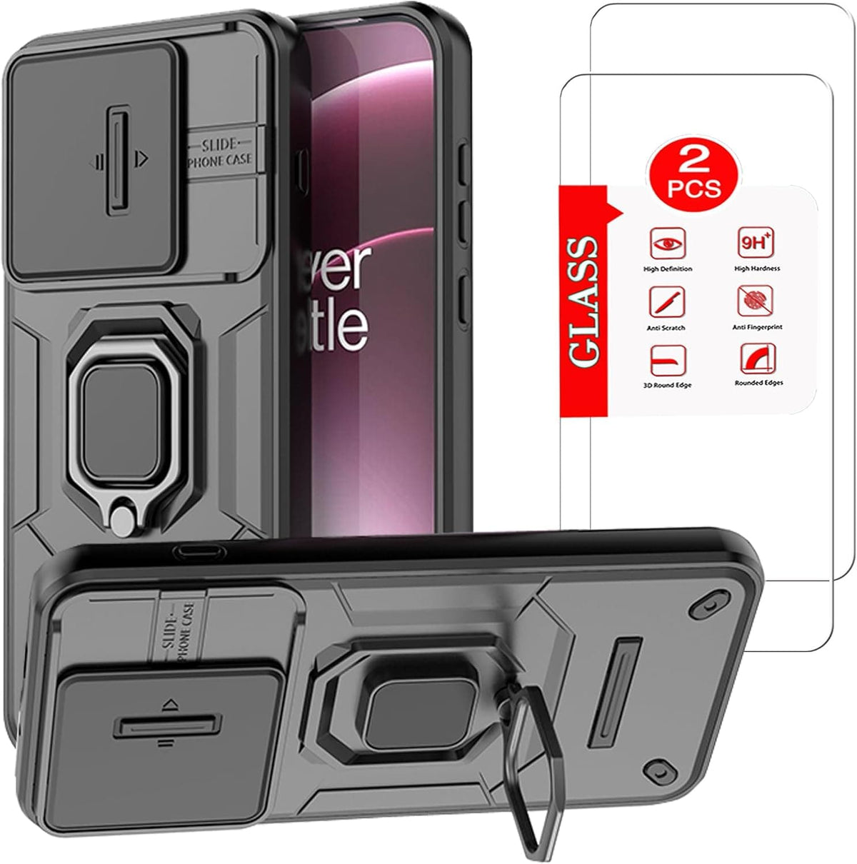 OnePlus 15 Heavy Armor Stand Case - 2 Glass Included 2026: Hands-Free Stand Protection - Gorilla Cases