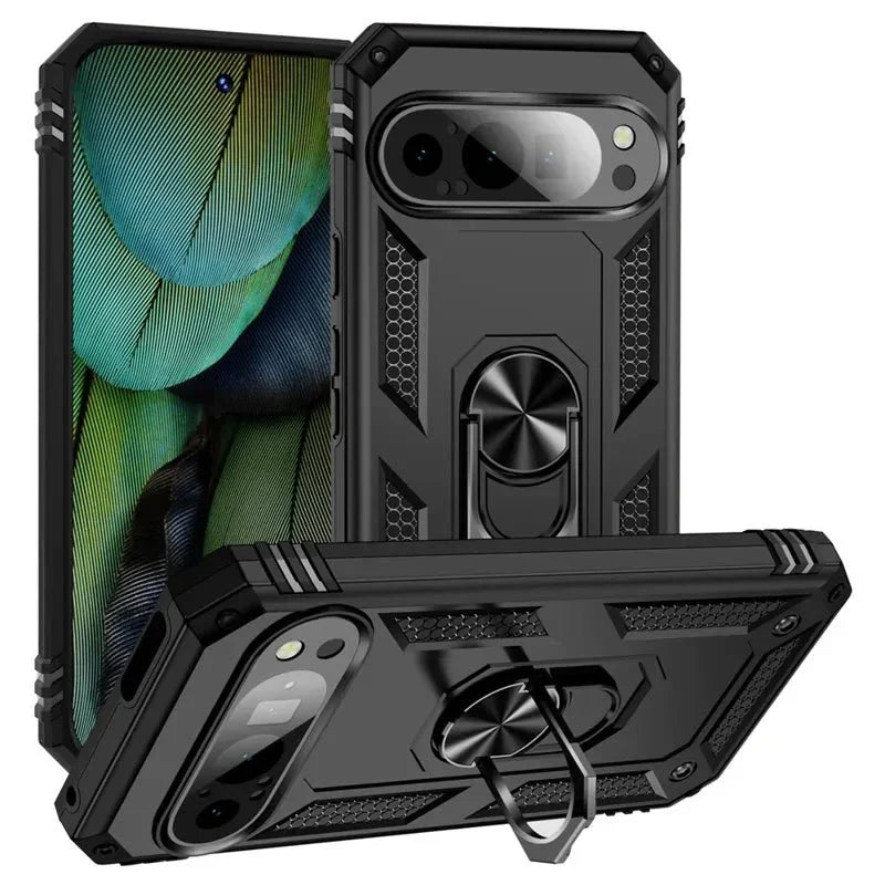 Google Pixel 9 rugged case with shockproof kickstand cover