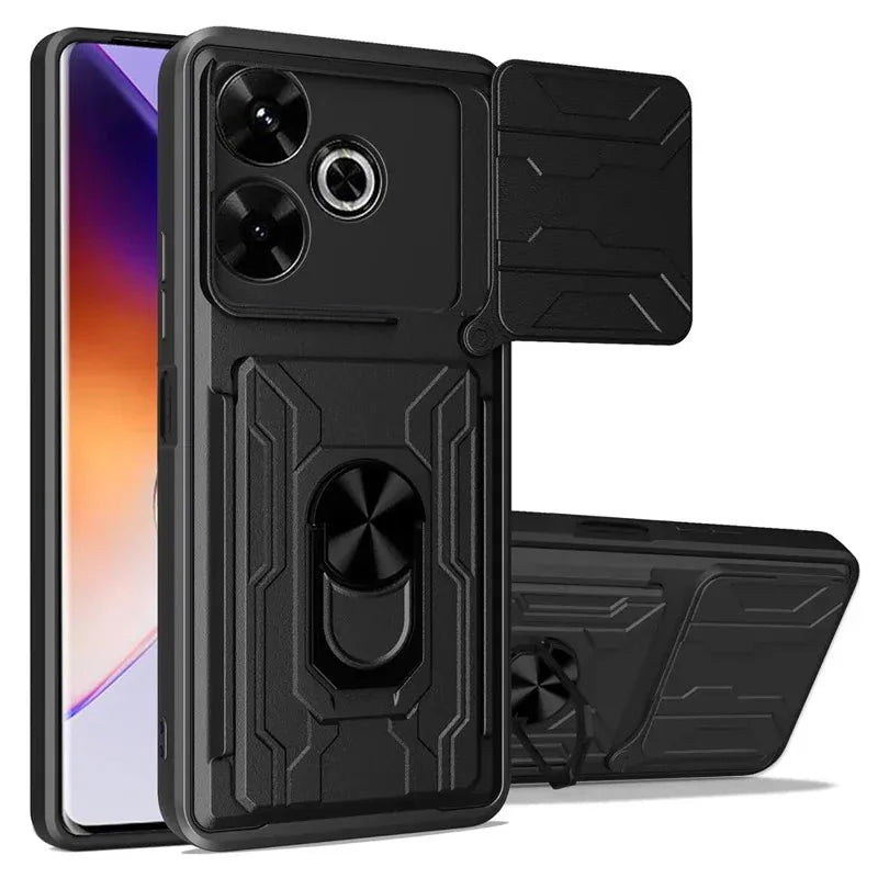Redmi 13 Rugged Shockproof Kickstand Case