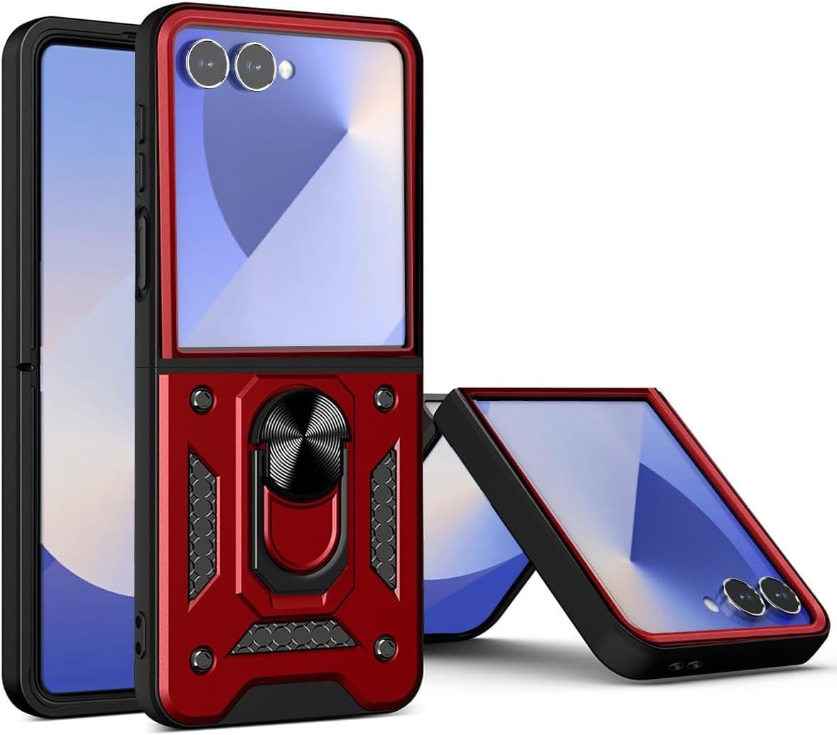 Samsung Galaxy Z Flip 7 rugged case with ring kickstand armor