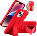 Case for iPhone 16 with Vertical Kickstand + Flexible Soft Liquid Silicone Protective Cover