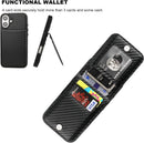 iPhone 16 Case Wallet Credit Card Holder Heavy Duty Protective Cover 16 6.1 Inch Mint Green