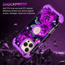iPhone 16 Pro Case Glow Dark Three Layer Heavy Duty Shockproof Protection Hard Plastic Bumper+Soft Silicone Case