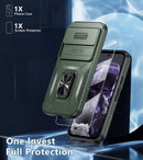 Google Pixel 8 Pro Case 2 Tempered Glass Screen Shockproof Protective Phone Cover Orange