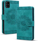 Google Pixel 9 Pro Durable PU Leather Wallet Case Protective Cover - Mandala Brown