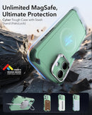 iPhone 16 Case Stand, 23FT Military Grade Drop Protection Heavy Duty Magnetic Phone Case Black