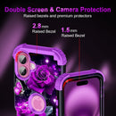 iPhone 16 Pro Case Glow Dark Three Layer Heavy Duty Shockproof Protection Hard Plastic Bumper+Soft Silicone Case