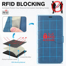 iPhone 16 Leather Magnetic Closure Protective Flip Cover Compatible Black