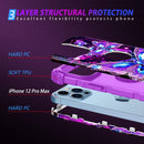 iPhone 16 Pro Case Glow Dark Three Layer Heavy Duty Shockproof Protection Hard Plastic Bumper+Soft Silicone Case