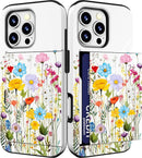 iPhone 16 Pro Case Cute Card Holder Slim Cases Paws Dog Craws