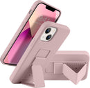Case for iPhone 16 with Vertical Kickstand + Flexible Soft Liquid Silicone Protective Cover