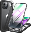 iPhone 16 Pro Case Full - Body Phone Built - in Glass Screen Protector Military