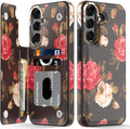 Galaxy S25 Card Slots Kickstand Protective Phone Case