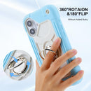 iPhone 16 Case 6.1 Inch Ring Stand Military Grade Drop Protection Full Body Rugged Heavy Duty Case Cover