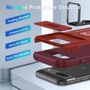 Google Pixel 8 Pro Case 2 Tempered Glass Screen Shockproof Protective Phone Cover Orange