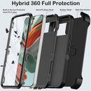 Google Pixel 9 Case Pro Case Protector Belt Clip Holster Body Cover with Kickstand Black