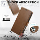iPhone 16 Leather Magnetic Closure Protective Flip Cover Compatible Black