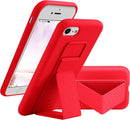 Case for iPhone 16 with Vertical Kickstand + Flexible Soft Liquid Silicone Protective Cover