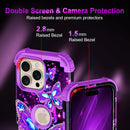 iPhone 16 Pro Case Glow Dark Three Layer Heavy Duty Shockproof Protection Hard Plastic Bumper+Soft Silicone Case