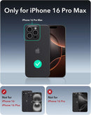 iPhone 16 Case Stand, 23FT Military Grade Drop Protection Heavy Duty Magnetic Phone Case Black