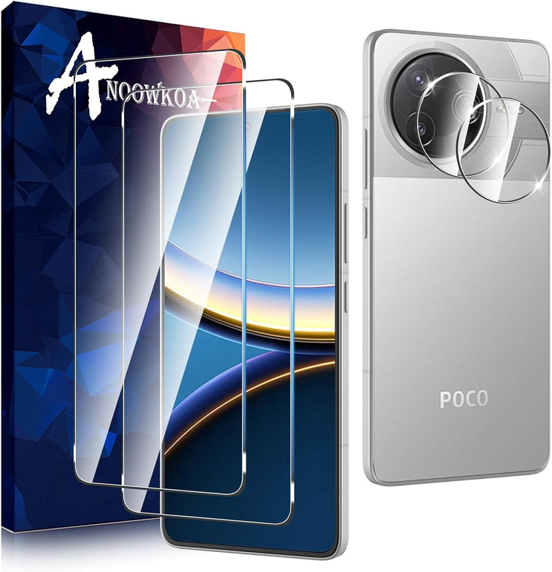 2 Pack for Samsung Galaxy Z Flip 7 Screen Protector(Front Screen Only)&[2 Pack] Galaxy Z Flip 7 Camera Lens Tempered Glass Protector.9H Hardness.Bubble - Free.Easy to Install