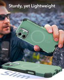 iPhone 16 Case Stand, 23FT Military Grade Drop Protection Heavy Duty Magnetic Phone Case Black