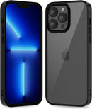 iPhone 16 Pro Transparent Hybrid Hard Shell Plastic & Soft Silicone Rubber Bumper