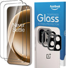2+2 Pack for OnePlus 15 Screen Protector with Camera Lens Protector, Full Coverage 9H Tempered Glass Film,HD Clear Scratch Resistant,Bubble - Free for One Plus 15 Screen Protector