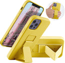 Case for iPhone 16 with Vertical Kickstand + Flexible Soft Liquid Silicone Protective Cover