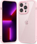 iPhone 16 Pro Transparent Hybrid Hard Shell Plastic & Soft Silicone Rubber Bumper