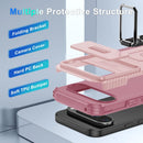 Google Pixel 8 Pro Case 2 Tempered Glass Screen Shockproof Protective Phone Cover Orange