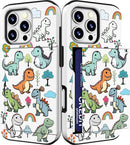 iPhone 16 Pro Case Cute Card Holder Slim Cases Paws Dog Craws