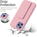 Case for iPhone 16 with Vertical Kickstand + Flexible Soft Liquid Silicone Protective Cover