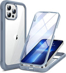 iPhone 16 Pro Case Full - Body Phone Built - in Glass Screen Protector Military