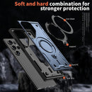 Heavy - Duty Galaxy S25 Ultra Case with 360° Rotatable Ring Kickstand