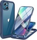 iPhone 16 Pro Case Full - Body Phone Built - in Glass Screen Protector Military