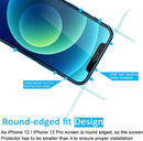 Three pack tempered glass screen protector for iPhone 12 iPhone 12 Pro 6.1 inch case friendly bubble free