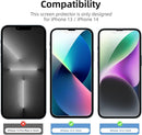 Three pack of tempered glass screen protectors for Apple iPhone 14 13 and 13 Pro with 6.1 inch scratch proof display