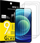 Three pack of tempered glass screen protectors for Apple iPhone 14 13 and 13 Pro with 6.1 inch scratch proof display