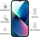 Three pack of tempered glass screen protectors for Apple iPhone 14 13 and 13 Pro with 6.1 inch scratch proof display